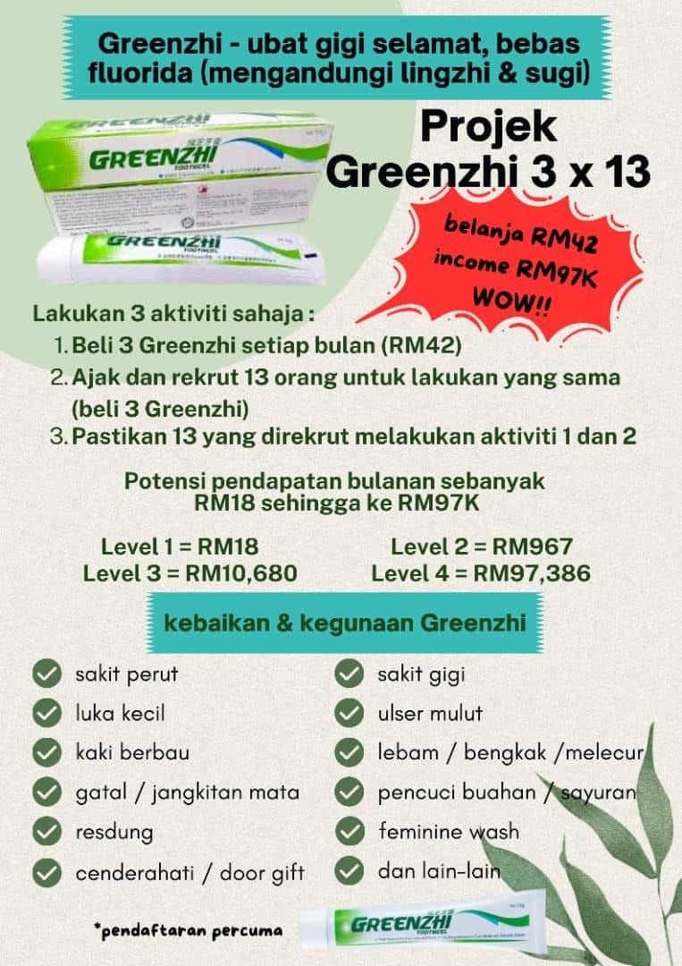 Projek Greenzhi 3 x 13